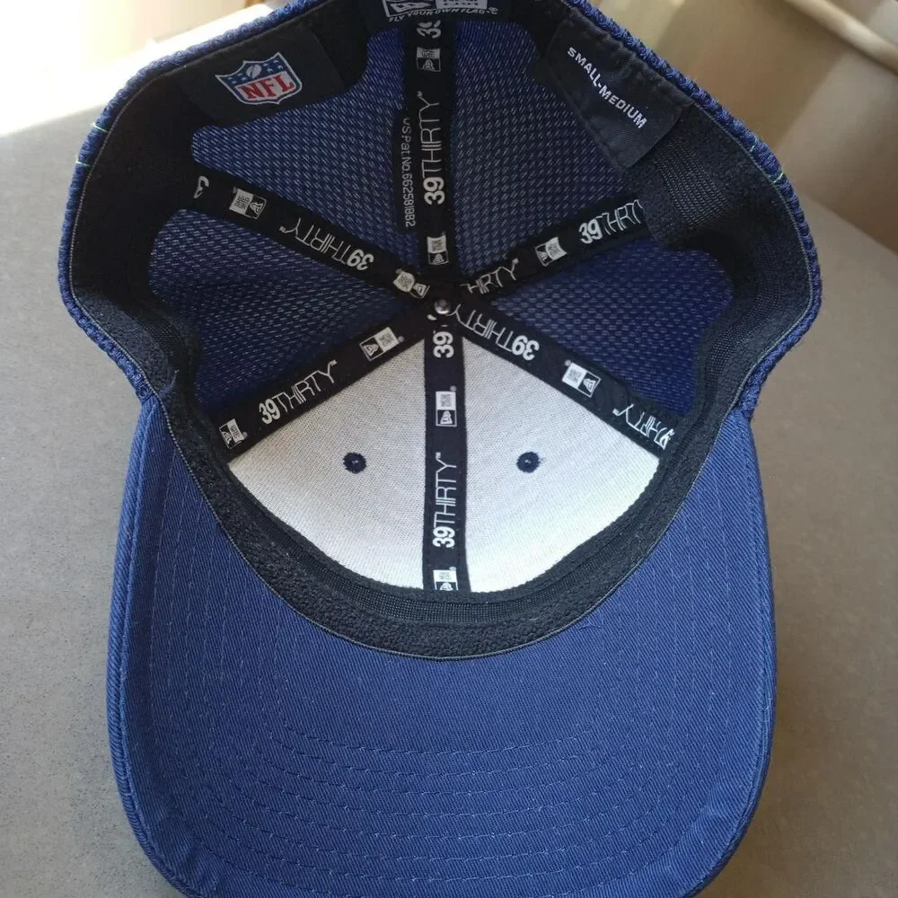 Seattle Seahawks Navy Blue New Era 39Thirty S/M Cap Hat